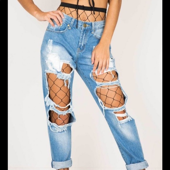 NEW Sexy fishnets stockings high rise black - Picture 2 of 3